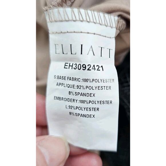 Revolve X Elliatt Zara Flower Applique Mini Dress Women's M Lined Cocktail Party - Picture 9 of 11